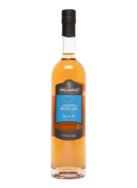 Grappa Moscato Gran Cuvee Villa Isa affinita in Barrique, Dellavalle