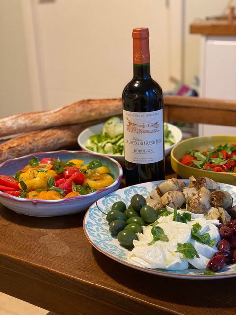 Bordeaux Claret with antipasti